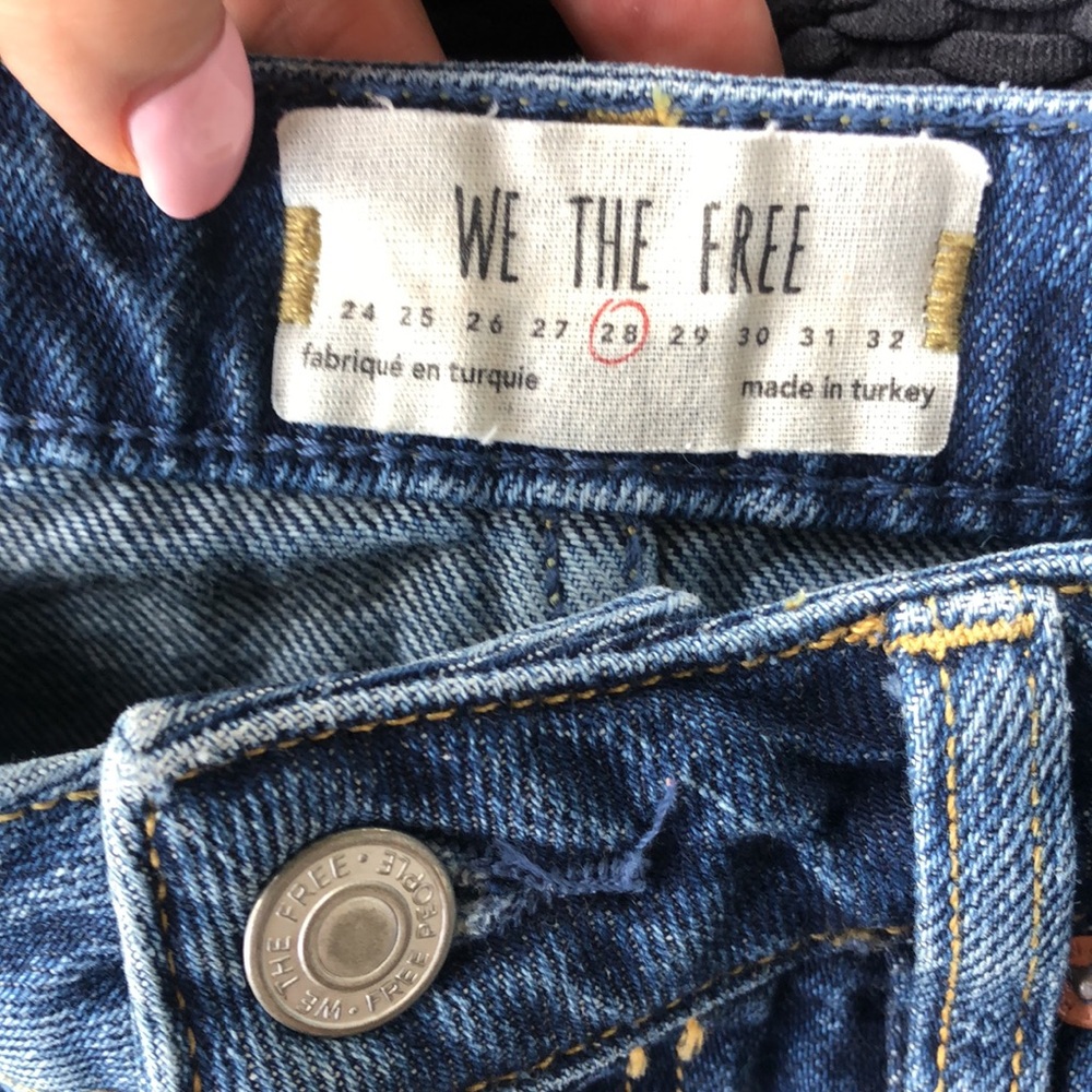 FREE PEOPLE Harvey Distressed Denim Skirt - Picture 6 of 7